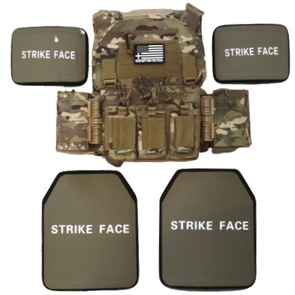 Redemption Tactical Crusader 2.0® l St. Michael FULL ARMOR KIT COMBO PACKAGE with Crusader 2.0 +IFAK Medical Kit + LEVEL IV  (2) 10x12 Front/Back Plates (2) 6x8 Side Plates (Level III PE)