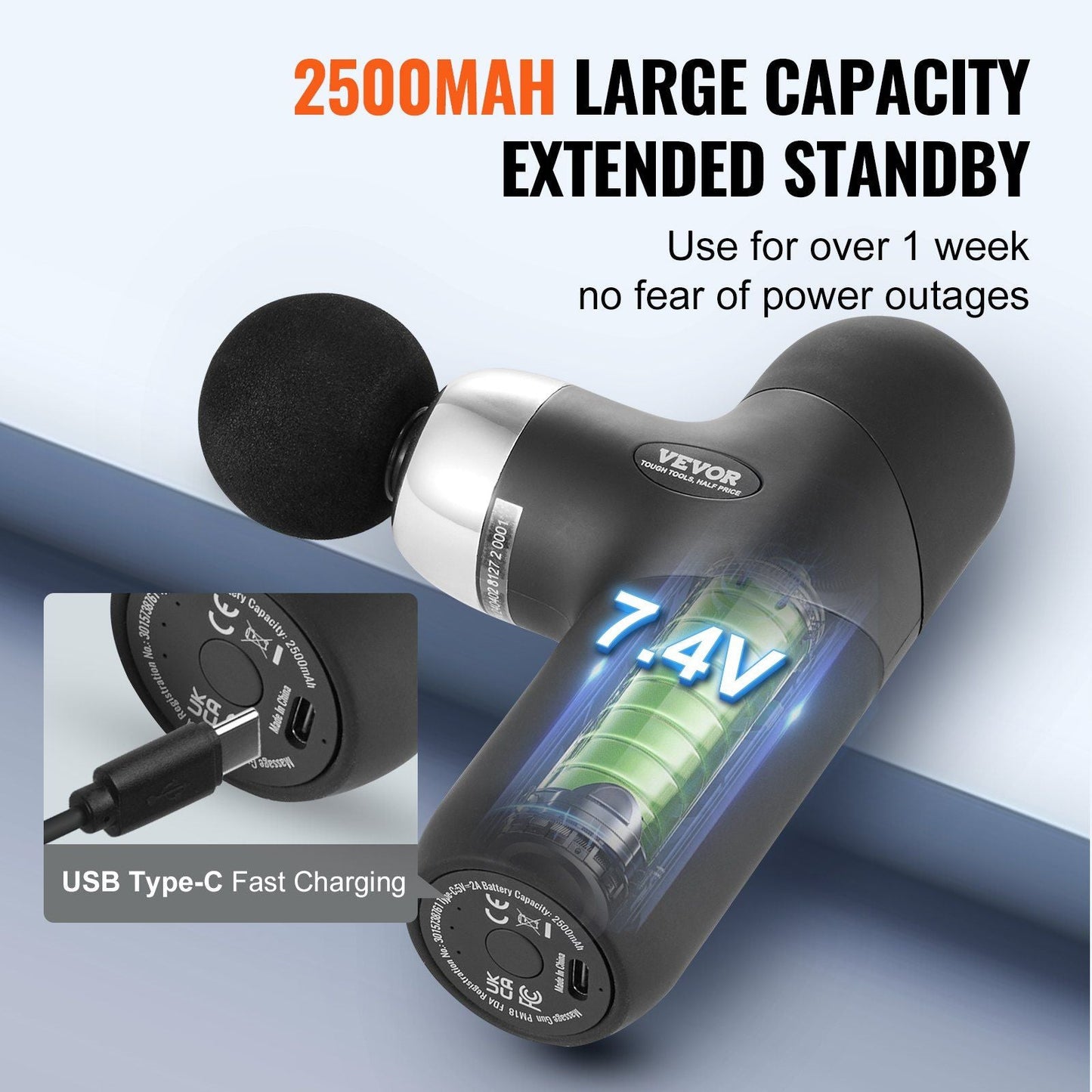 Powerful Muscle Relief Massage Gun - Deep Tissue Percussion Massager with Multiple Speed Settings & Attachments